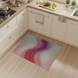 Fluid Pink Purple Wave Abstract Area Rug