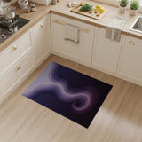 Purple Layered Wave Spiral Area Rug