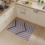 Blush Pink Chevron Gray Area Rug