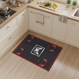 Red Gaming Controller Headphones Area Rug