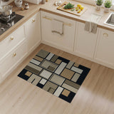 Modern Geometric Neutral Block Area Rug