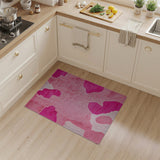 Fluffy Pink Cow Spot Shag Area Rug