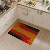 Fiery Flame Abstract Area Rug