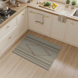 Beige Geometric Diamond Stripe Area Rug