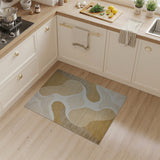 Abstract Beige Neutral Area Rug