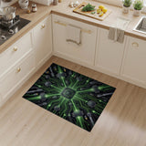 Neon Green Circuit Board Area Rug