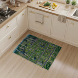 Isometric Green Metropolis Area Rug