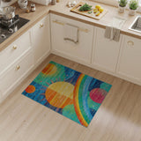 Cosmic Suns Rainbow Multi-Color Area Rug