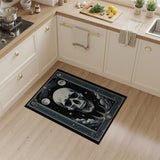Gothic Skull Moon Night Area Rug