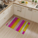 Multi-color and Patterns Geometric Modern Vibrant Multi-Color Striped Area Rug