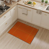 Orange Soccer Field Area Rug