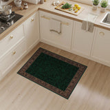 Dark Green Ornate Persian Area Rug