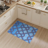 Rainbow Interwoven Loop Washable Area Rug
