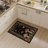 Enchanted Autumn Forest Mushrooms Butterflies Rug
