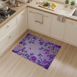 Purple Rose Garden Floral Area Rug