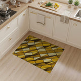 Gold Facet Geometric Modern Area Rug