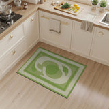 Green Abstract Geometric Modern Area Rug
