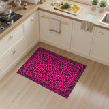 Pink Leopard Zebra Print Area Rug