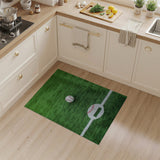 Baseball Field Grass Area Rug with Pitcher's Mound
