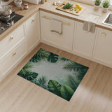 Lush Monstera Palm Leaf Area Rug