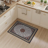 Red Teardrop Medallion Persian Area Rug