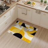 Yellow Bold Yellow Geometric Area Rug