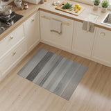 Beige Grey Distressed Striped Area Rug