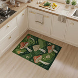 Kids Cartoon Green Whimsical Mushroom Forest Area Rug