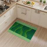 Lush Green Wave Abstract Area Rug