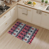 Pink Nautical Anchor Pattern Area Rug