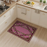 Pink Art Deco Geometric Area Rug