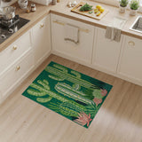 Emerald Green Cactus Succulent Area Rug