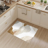 Abstract Area Brown Tan Abstract Wave Area Rug