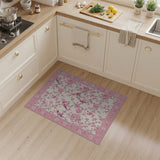 Pink Cherry Blossom Finch Floral Rug
