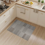 Modern Grey Block Stripe Area Rug