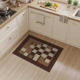 Brown Tan Geometric Block Geometric Modern Area Rug