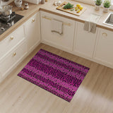 Pink Boho Chic Vibrant Pink Leopard Print Area Rug