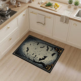 Spooky Halloween Bats Jack-o-Lantern Area Rug