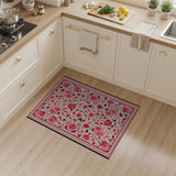 Pink Traditional Persian Blush Pink Floral Persian Area Rug