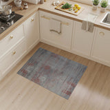 Grey Red Distressed Heritage Tribal Area Rug