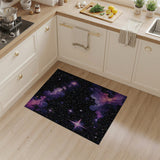 Purple Cosmic Nebula Galaxy Area Rug