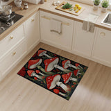 Multi-color and Patterns Whimsical Red Mushroom Forest Area Rug