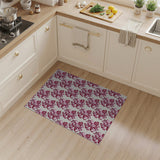 Pink Abstract Floral Area Rug