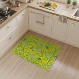 Yellow Zesty Lemon Slice Yellow Area Rug