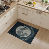 Celestial Full Moon Starry Night Rug