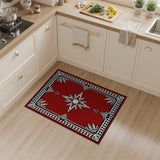 Red Red Starburst Southwestern Area Rug