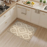 Beige Southwestern Diamond Area Rug