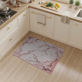 Blush Cherry Blossom Area Rug with Birds