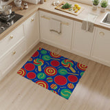 ODIKA Colorful Lollipop Candy Pop Art Washable Area Rug - Low Pile & Non-Slip