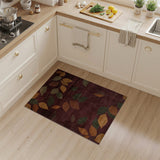Cascading Autumn Leaves Burgundy Area Rug